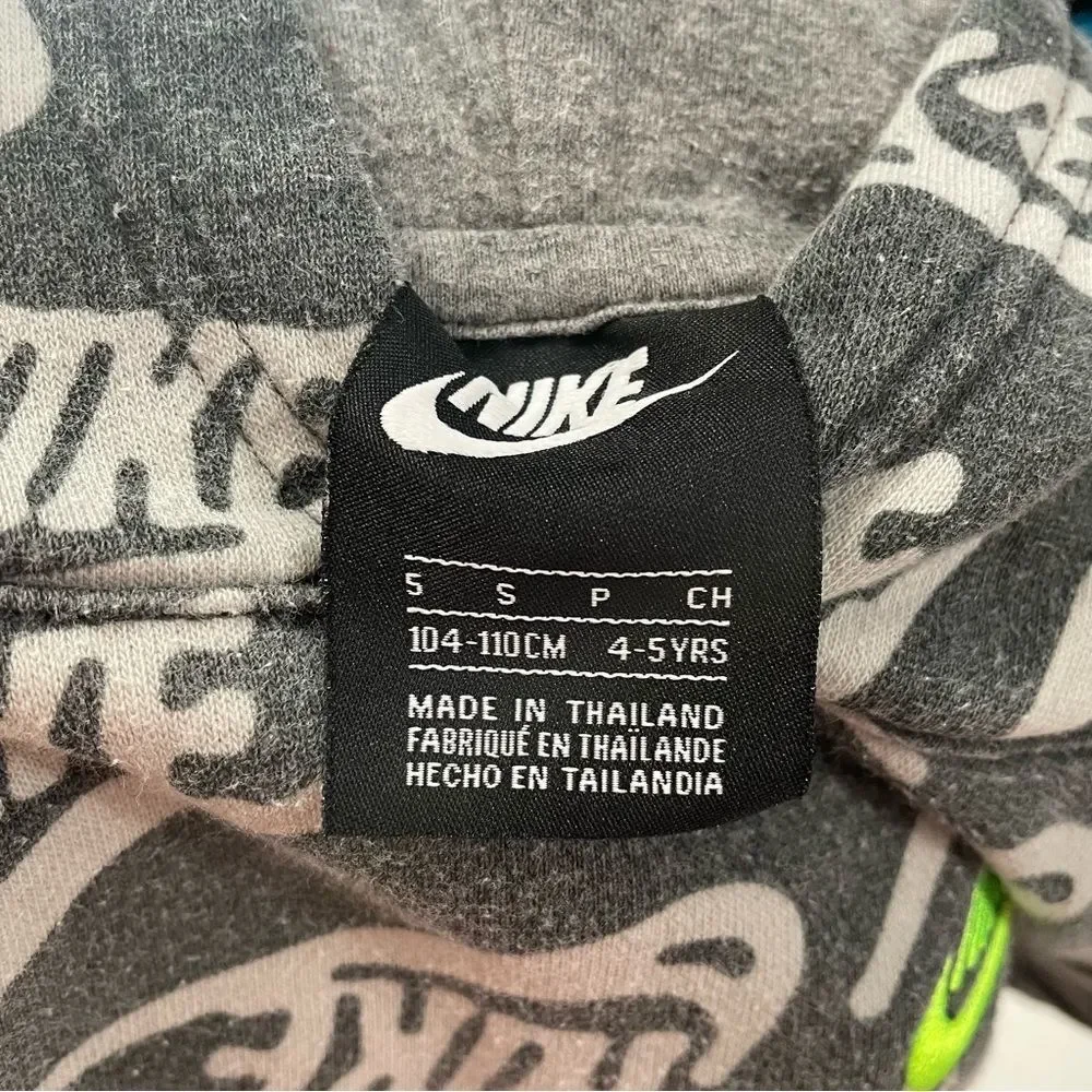 Nike Grey Logo Hoodie Sweatshirt